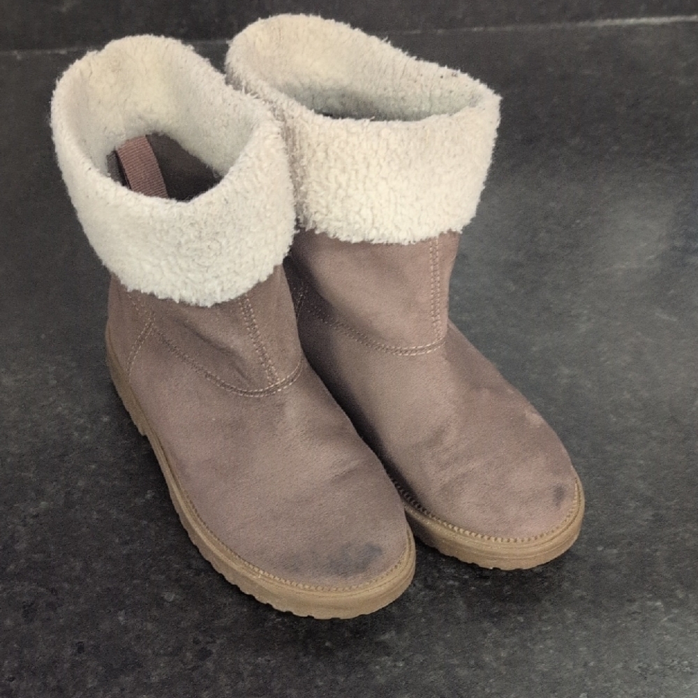 Kids Suede Ankle Boots - Brown